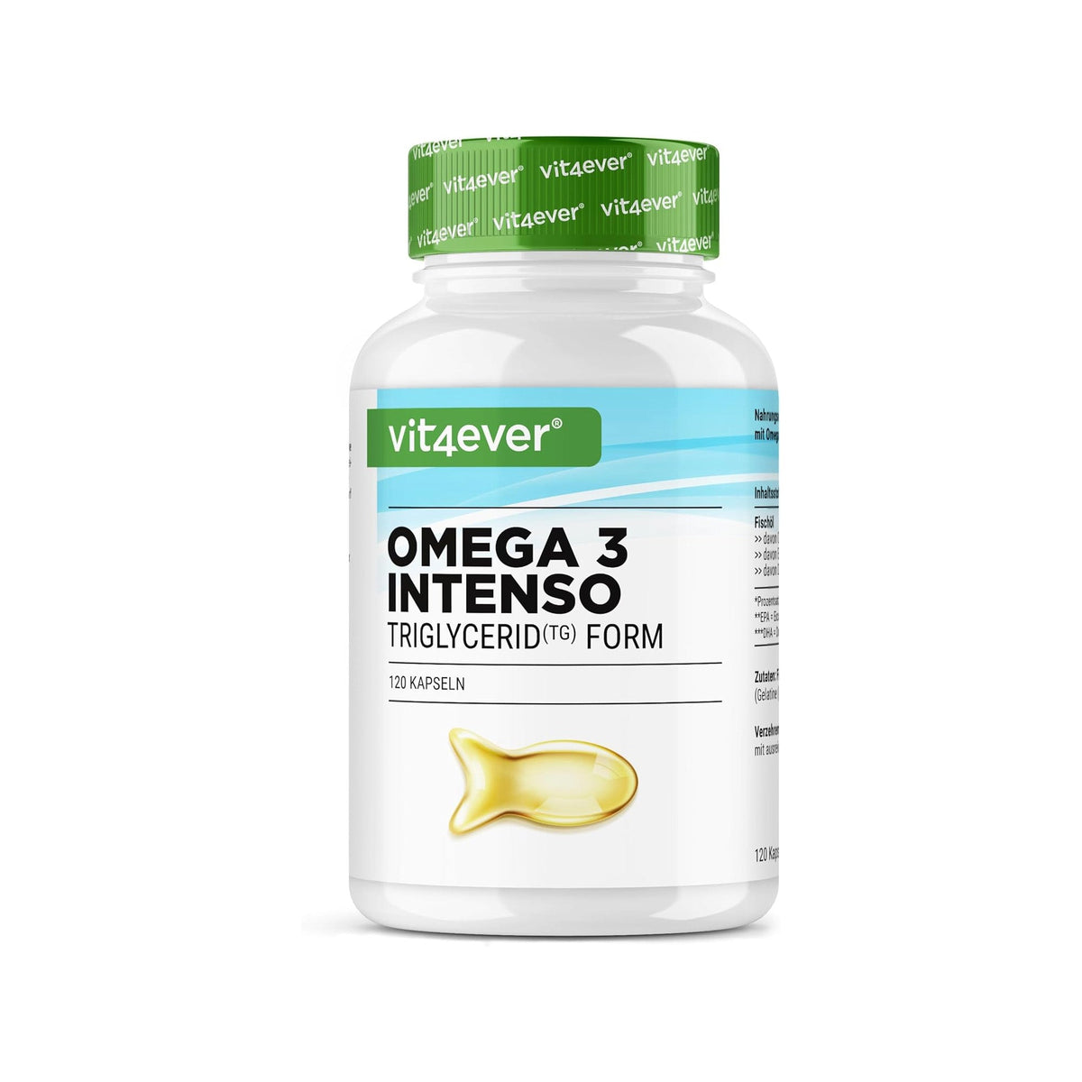 Omega 3 Fischöl 1000mg | 120 & 365 Softgels | Vit4ever