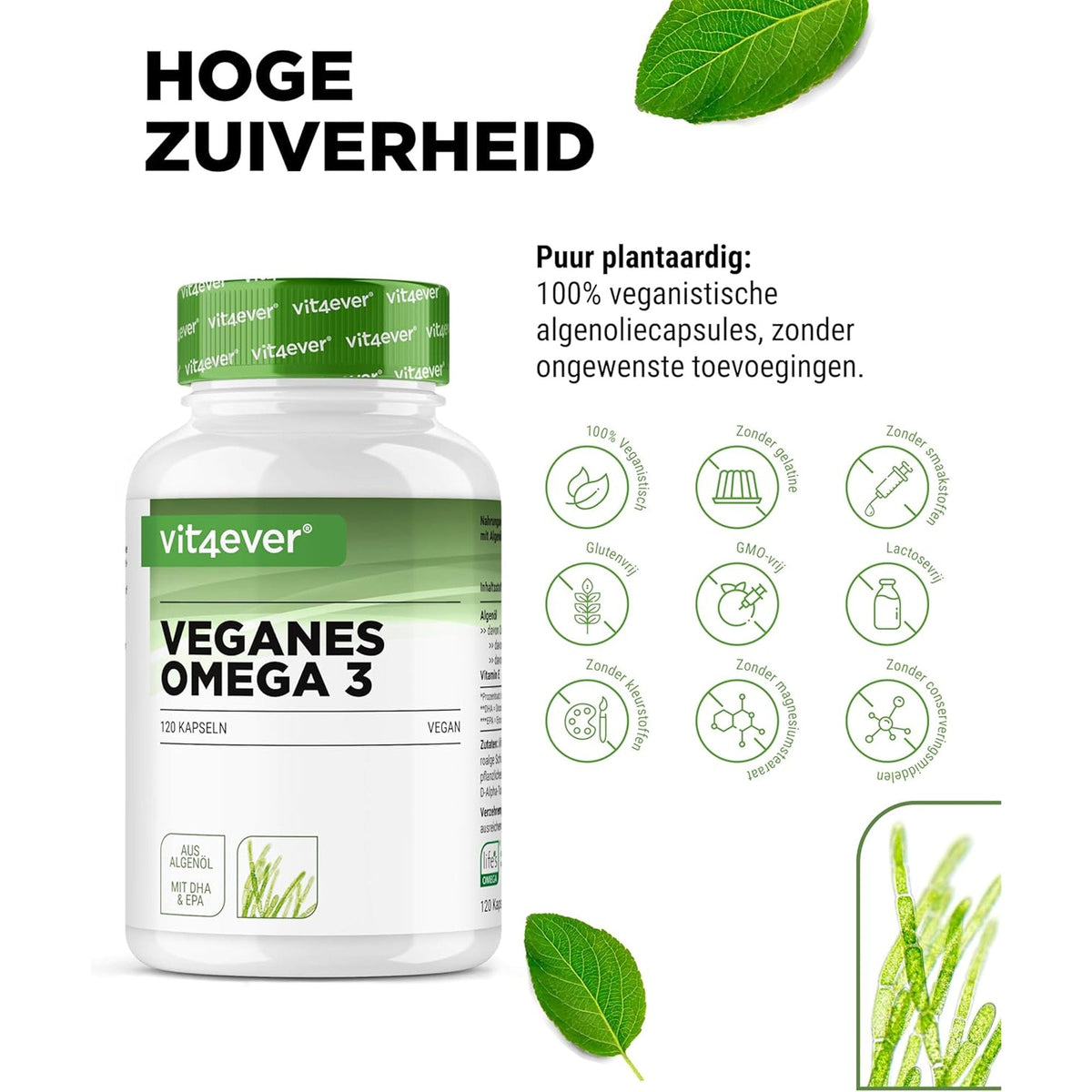 Vegan Omega 3 aus Algenöl | 90 & 120 Softgels | Vit4ever