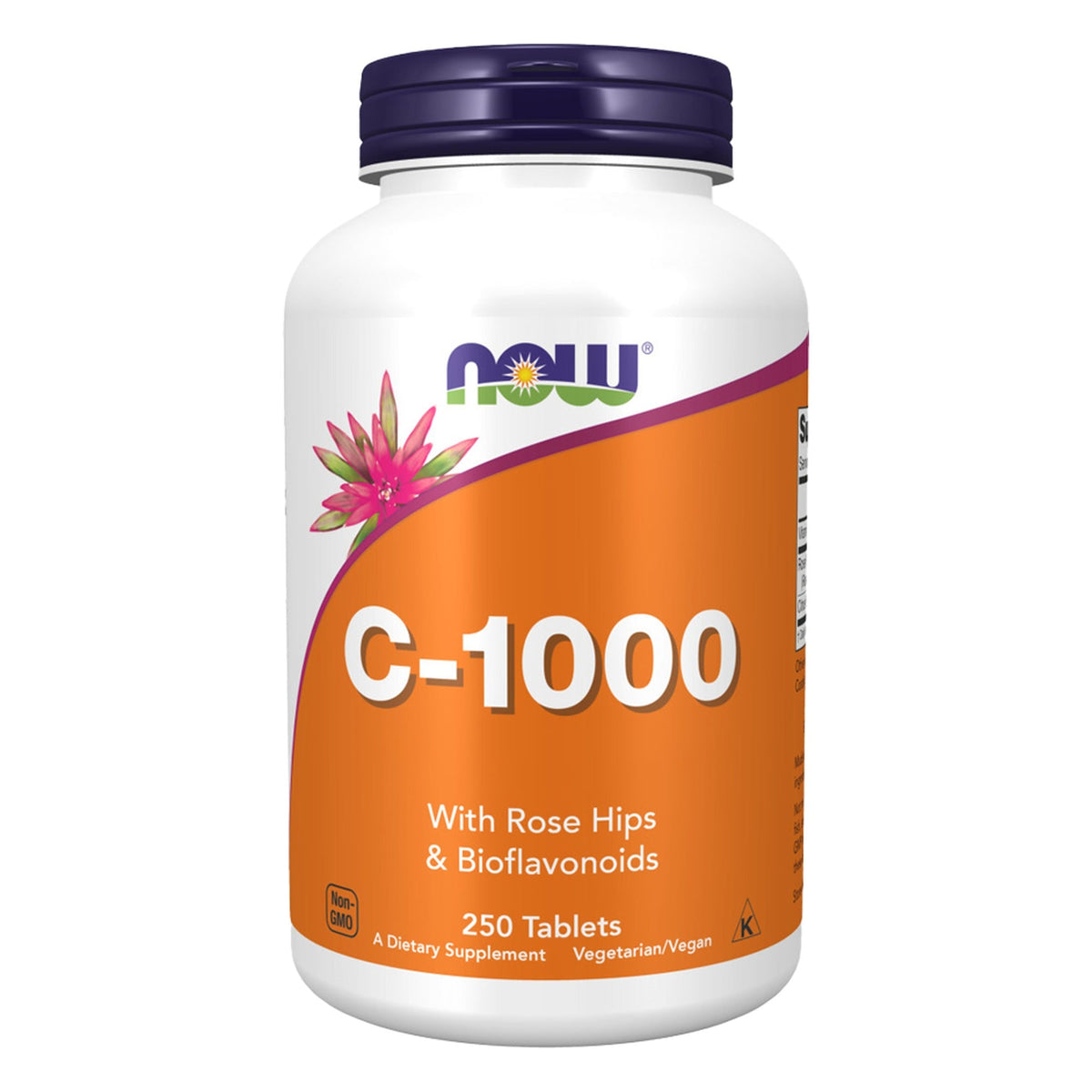 Vitamin C-1000 mit Hagebutte Sustained Release | 250 Tabletten | NOW Foods