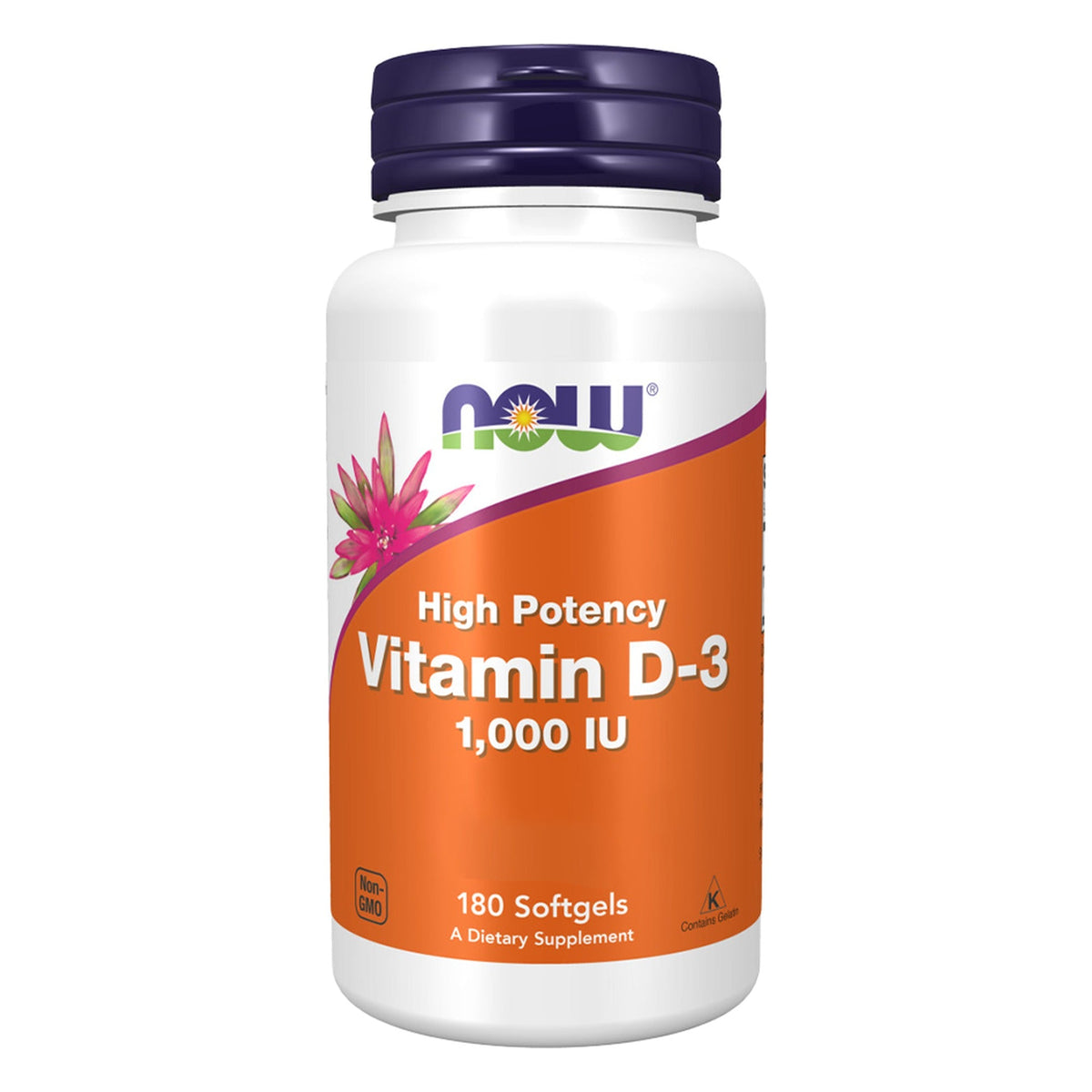 Vitamin D3 1000 IE | 180 Softgels | NOW Foods