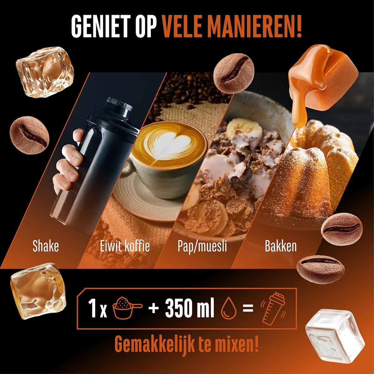 German Elite Nutrition Wheypresso Protein Coffee Karamel 908 g - eiwitkoffie met echte instant koffie