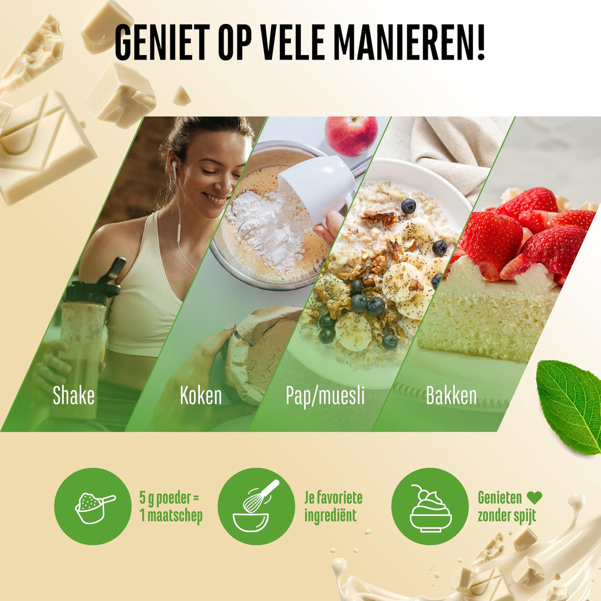 Flavor Craft Weiße Schokolade Geschmackspulver | 250 g | Vit4ever